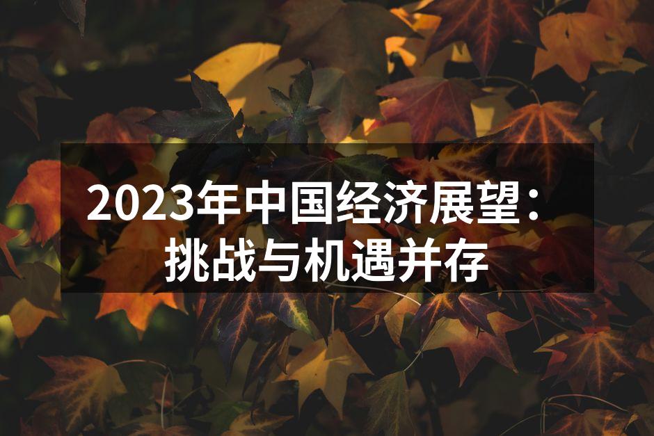 2023年中国经济展望会议